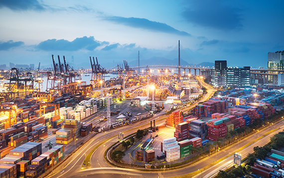 Trading Port with Shipping Containers