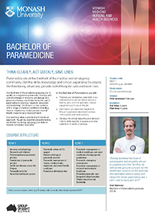 Bachelor of Paramedicine flyer image