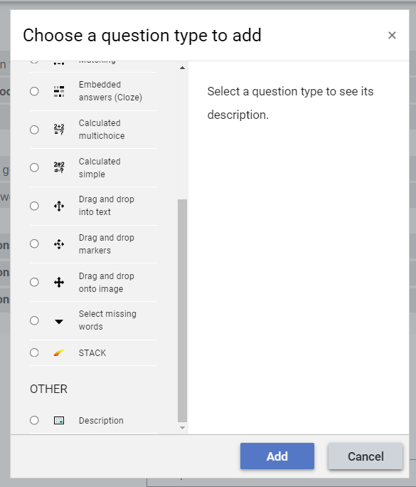 Stack question type 