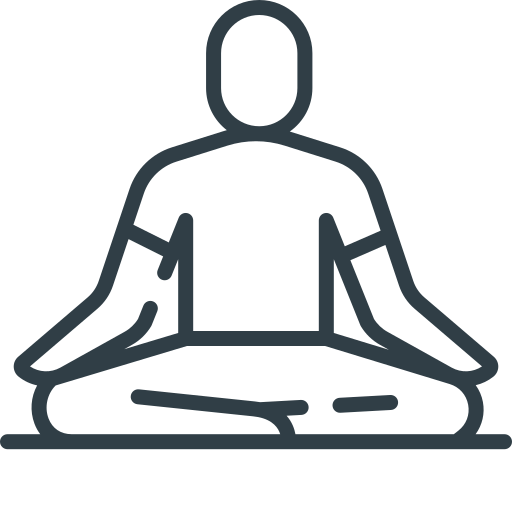 Lineart of person meditating