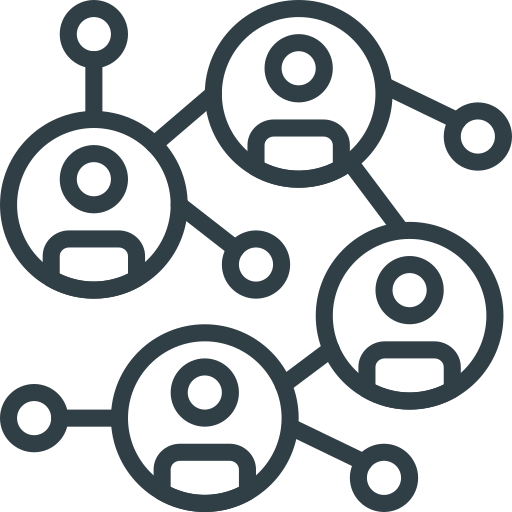 clipart of network of people