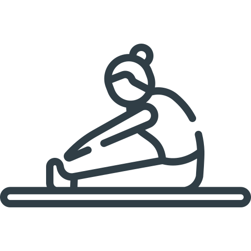 Clipart of woman stretching on mat