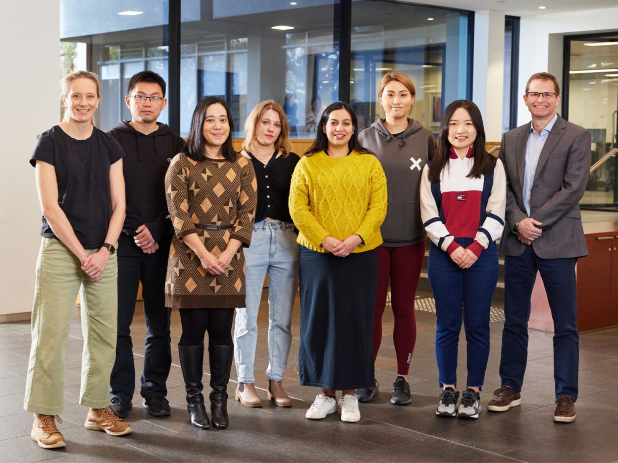 Associate Professor Natalie Trevaskis, Dr Dan Zheng, Dr Nathania Leong, Vilena Ferreira, Dr Garima Sharma, Dr Enyuan Cao, Xiaotong Zhou and Professor Christopher Porter