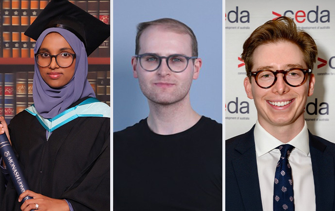 Aishath Shira, Jonathan Robberts and Liam Dillon.