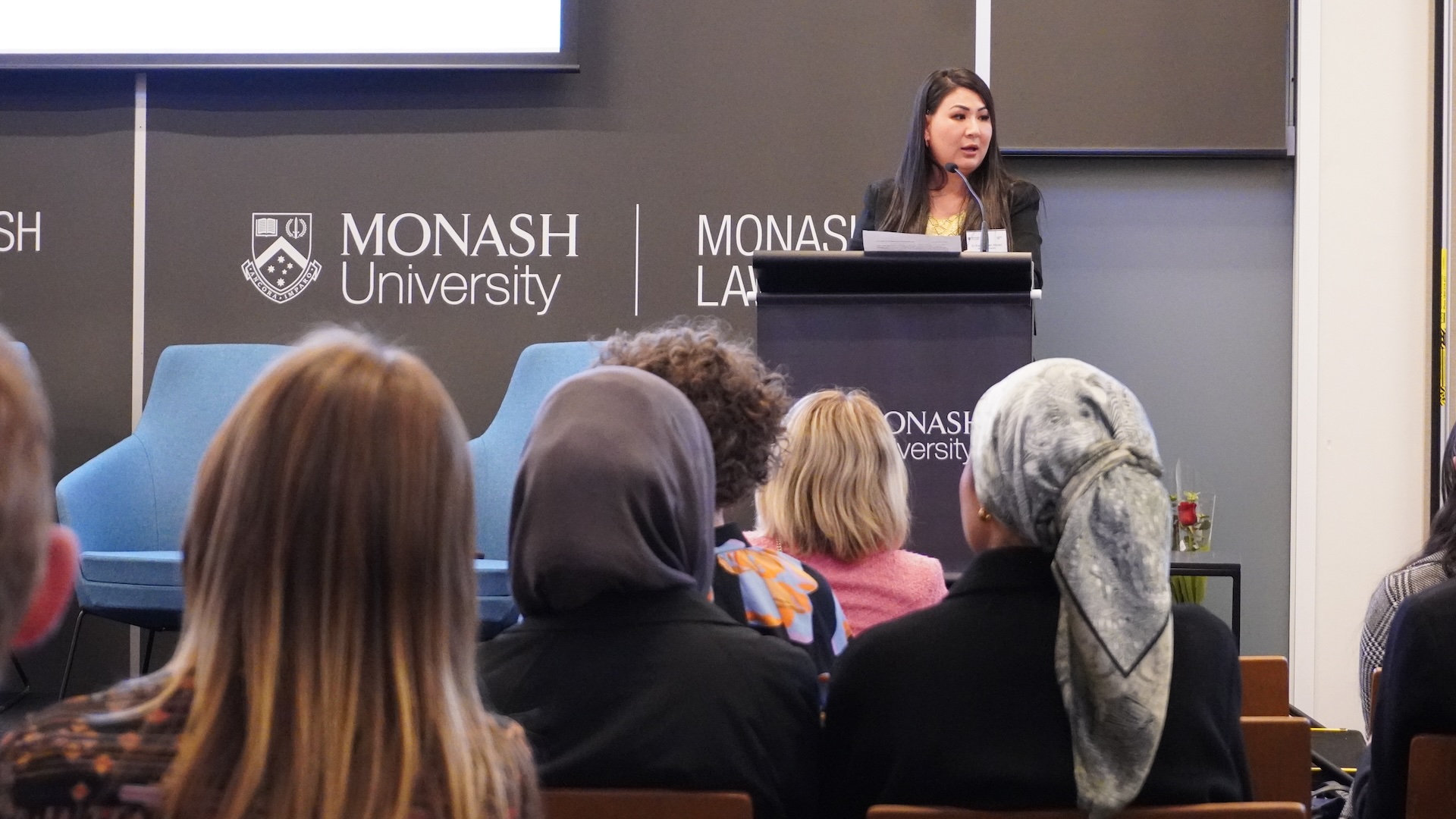 Dr Farkhondeh Akbari, postdoctoral fellow with the Monash Centre for Gender, Peace and Security