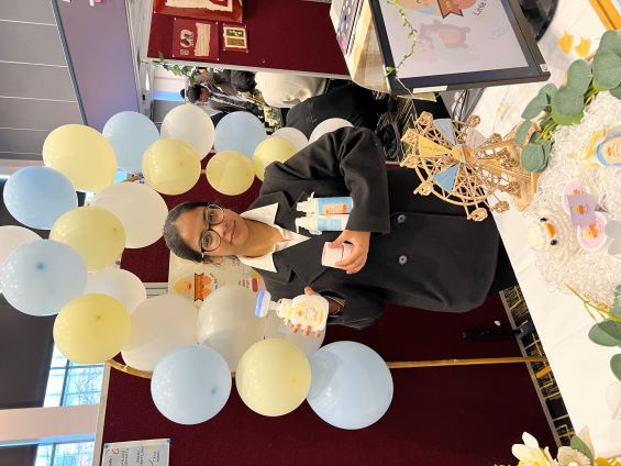 Bhavana with balloons