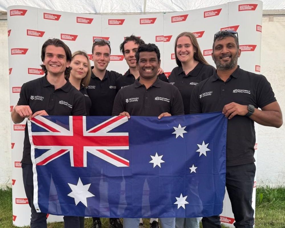 MREx group shot Australian flag