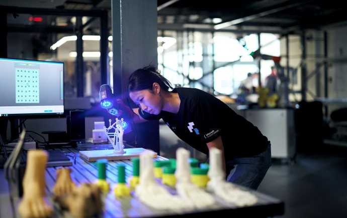 Student in workshop