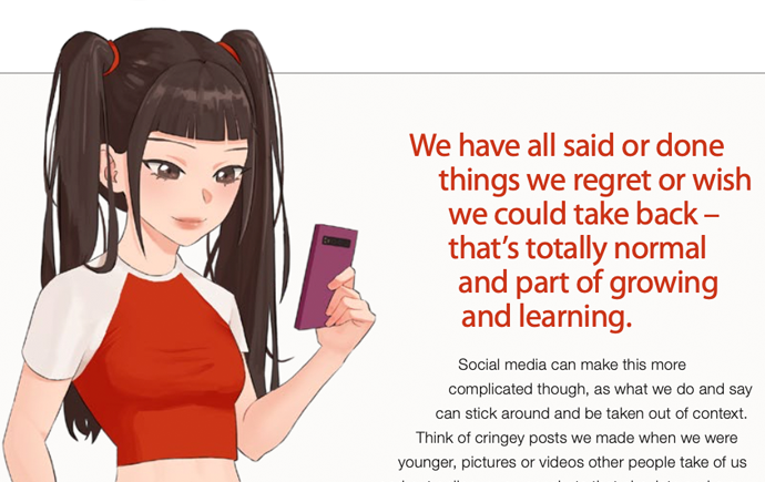 Anime artwork teenager looking at phone