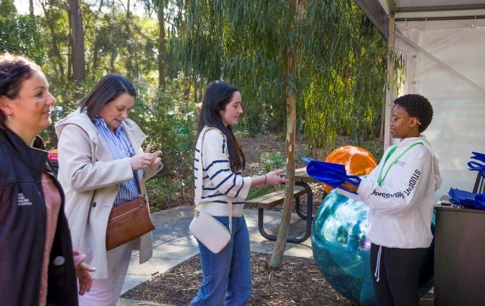 Students checking in at Peninsula Open Day