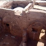 A view of two northern rooms in House 4, looking south