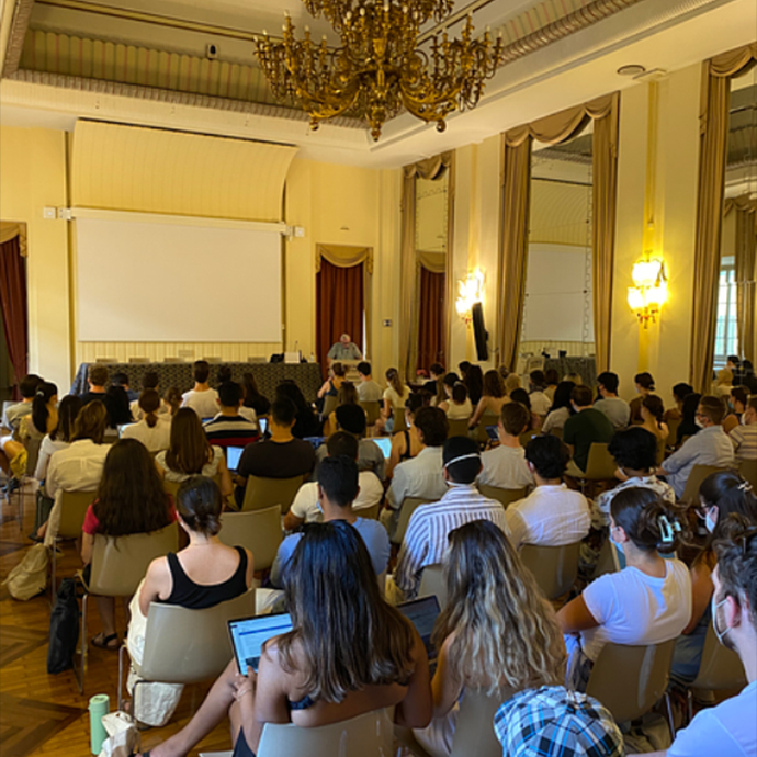 A lecture at the Prato Campus.