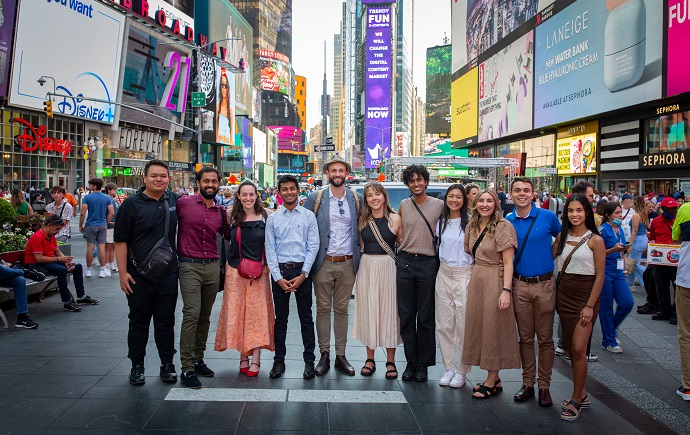 GDP Monash students in Times Square