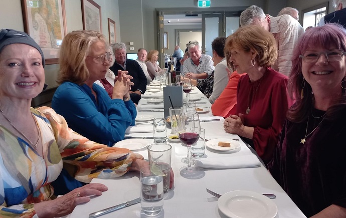Pharmacy alumni from the Class of 1983 at a reunion gathering at the Young and Jackson Hotel in Melbourne