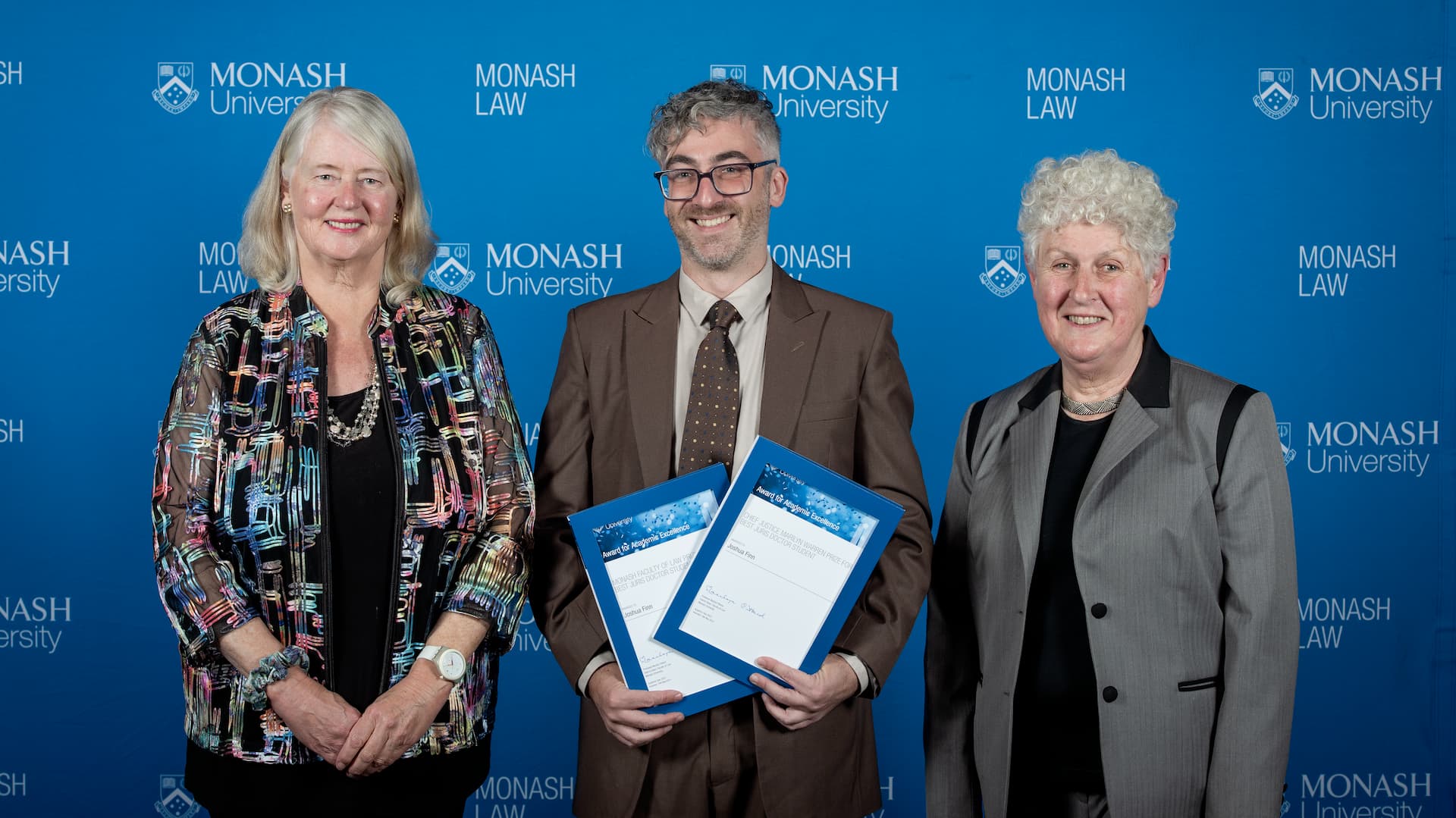 Joshua Finn at the Monash Law Postgraduate Prize Ceremony 2024