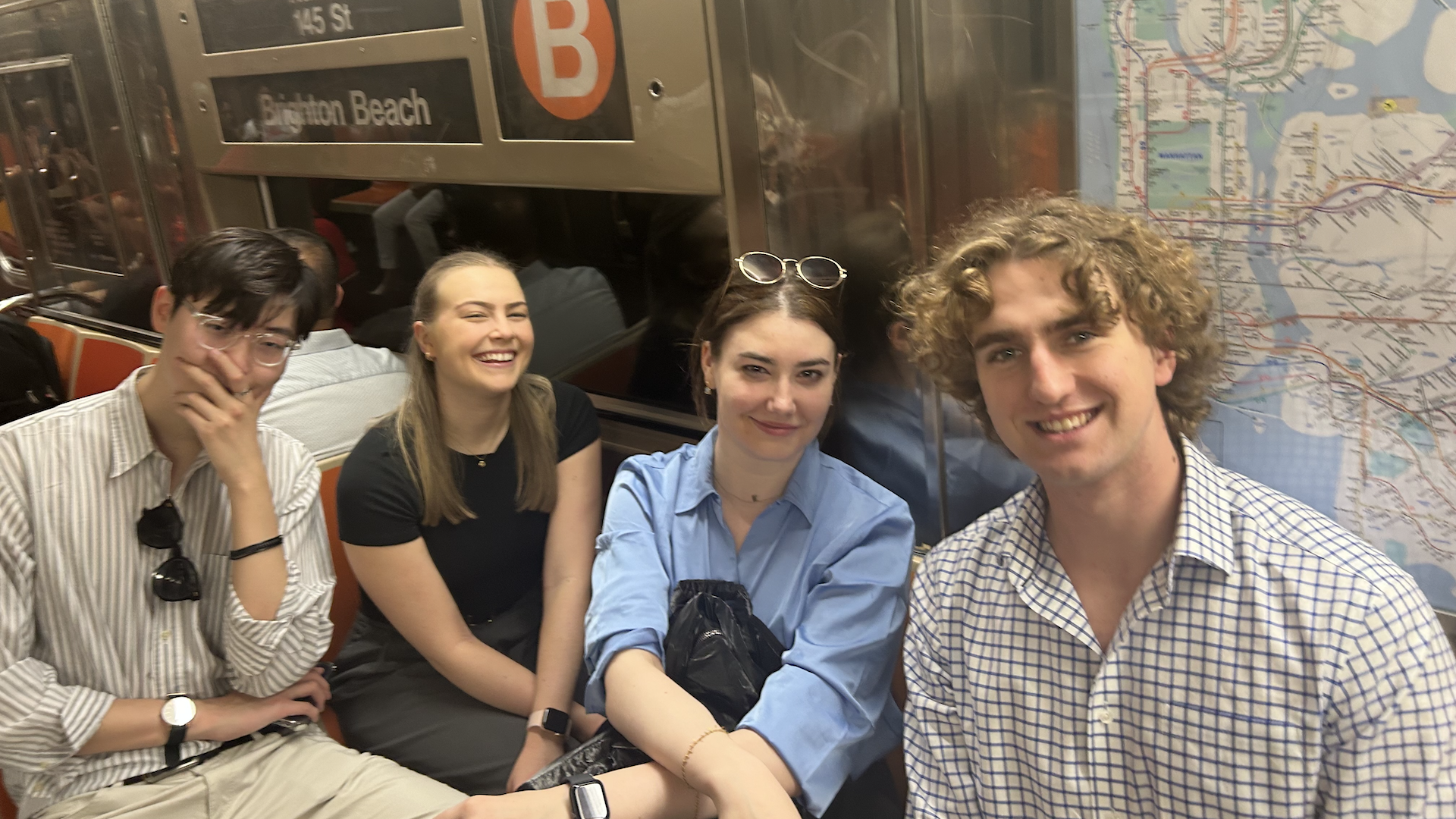 On the NYC subway for the first time, Day 1 (Ronald Liu, Talia Prime, Kiera Kay, Angus Farquhar)
