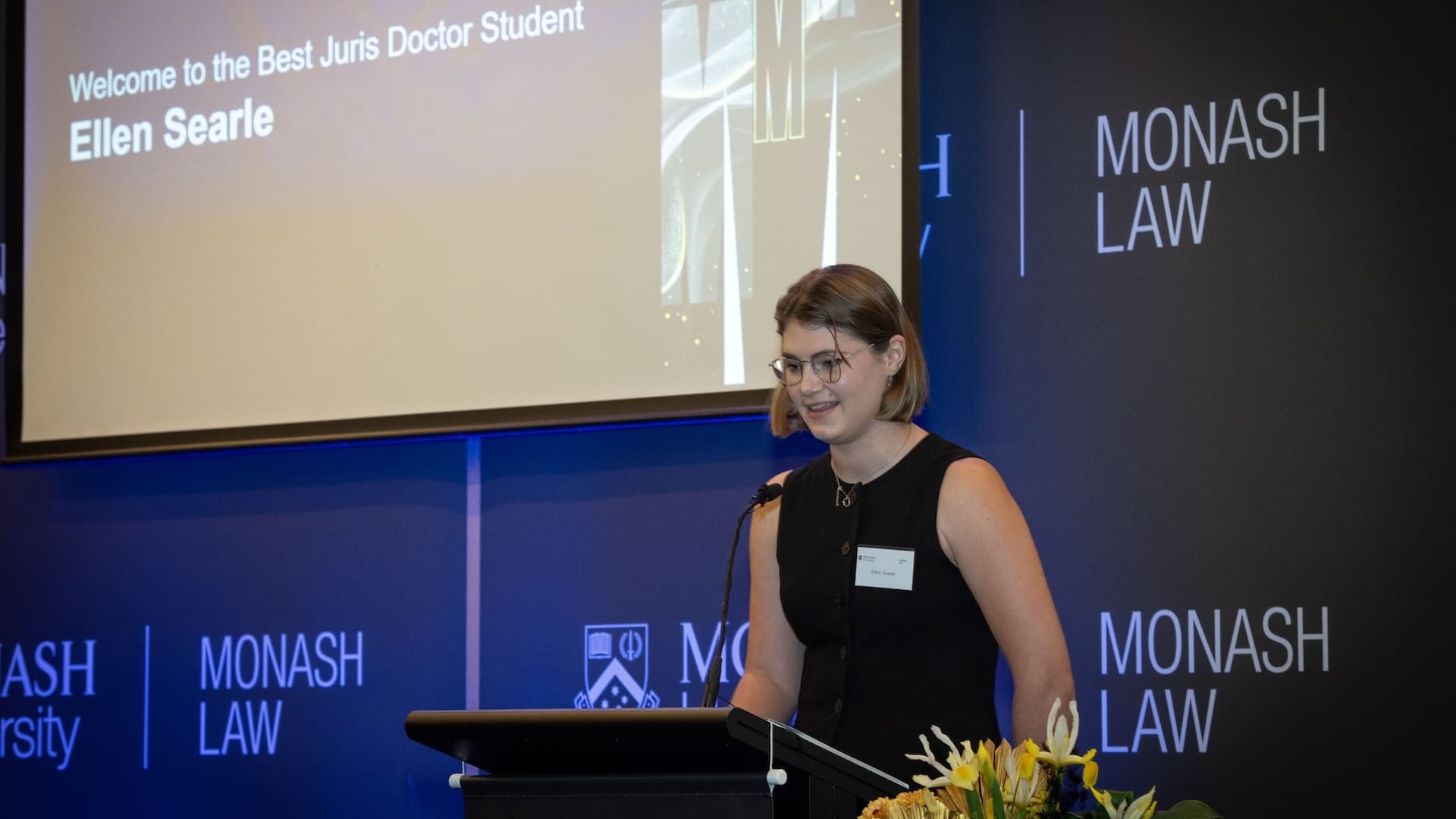 In her acceptance speech, Ellen reflected on her unexpected journey into law.