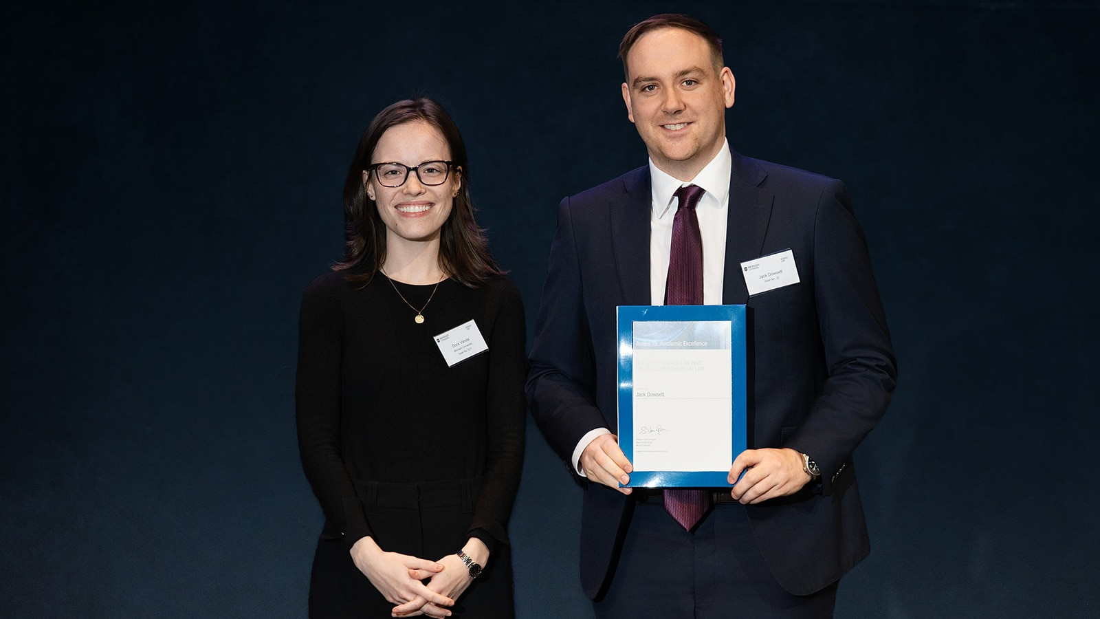 Lecturer Dora Vanda and Jack Raymond Dowsett.