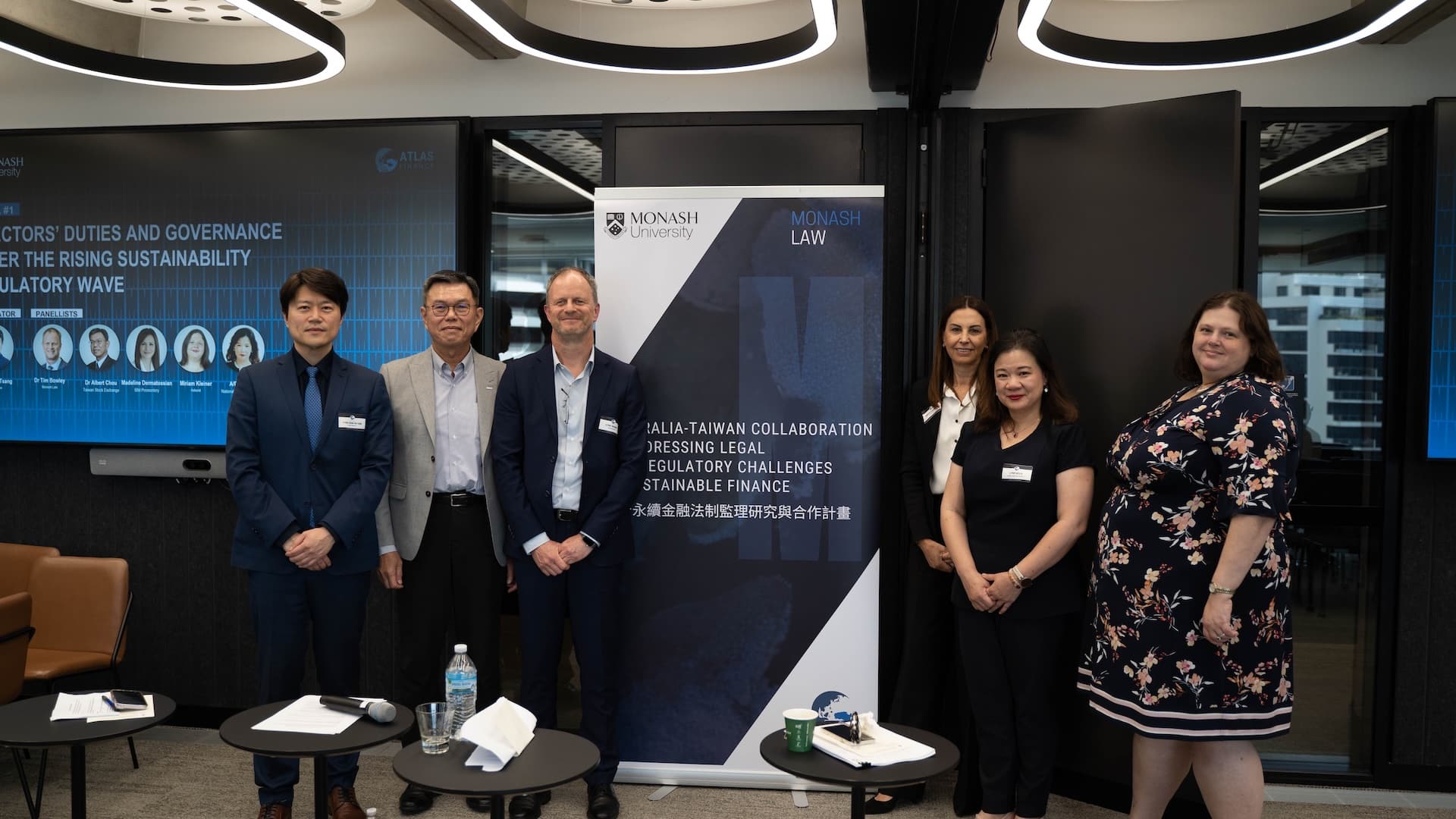 From Left to Right: Associate Professor Cheng-Yun Tsang (Moderator), Dr Albert Chou (Senior Vice President, Taiwan Stock Exchange), Dr Tim Bowley (Monash University, Faculty of Law), Madeline Dermatossian (Managing Director, Promontory Financial Group), Associate Professor Edith Su (National Chung Hsing University), Miriam Kleiner (Partner, Ashurst).