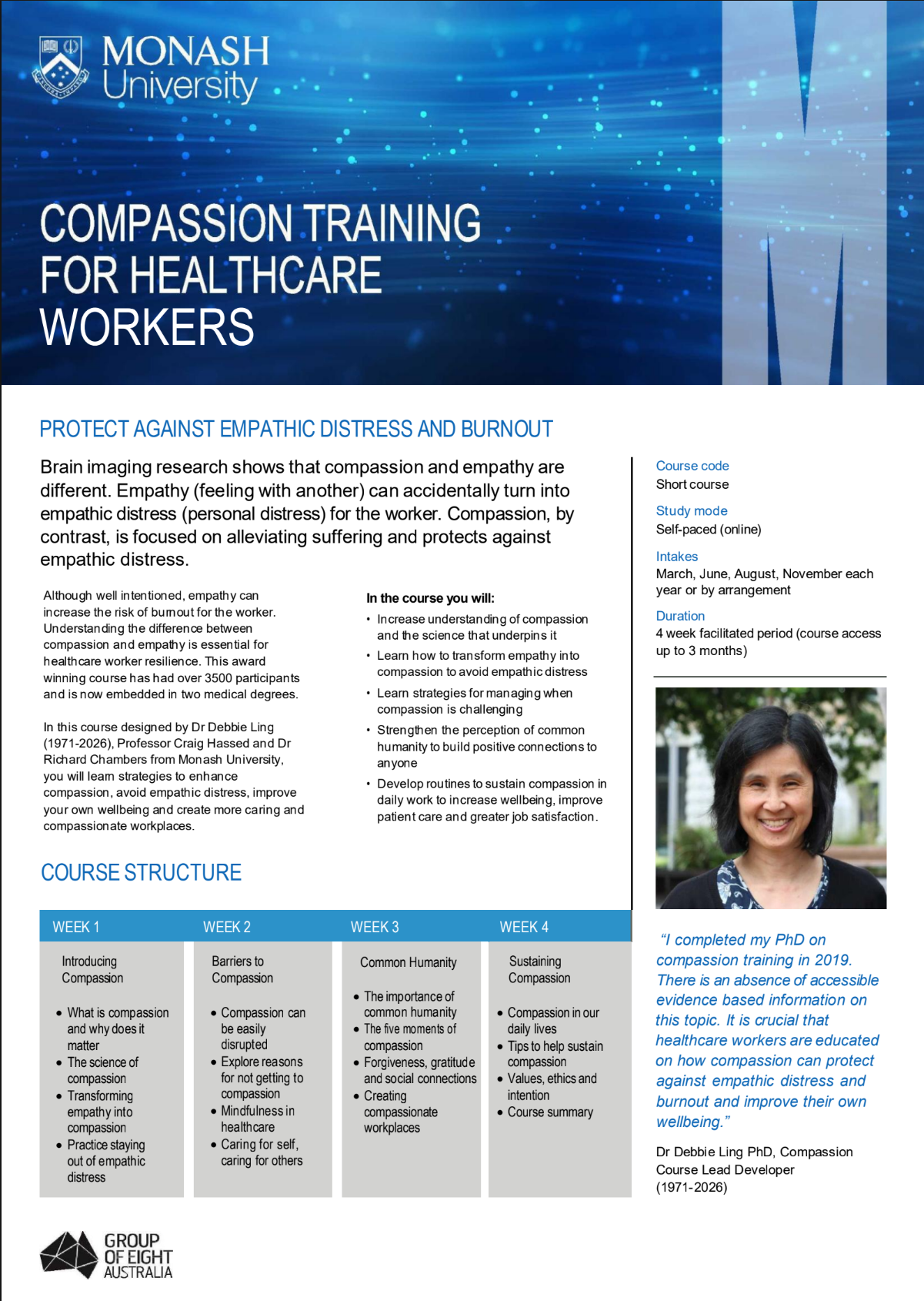 PDM1150 Compassion Training for Healthcare Workers brochure cover