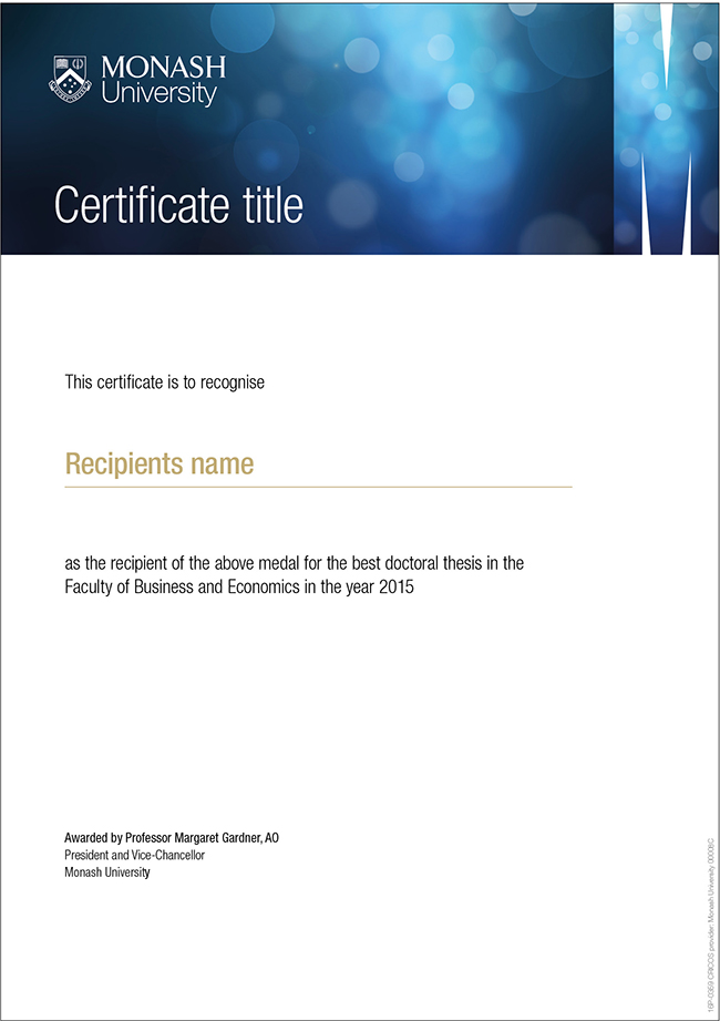 Certificates