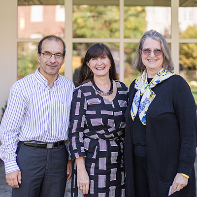 Professor Ali Borhan, Penn State; Dr Jane Bourke, Monash: and Professor Rebessa Bascom, Penn State Health Milton S Hershey Medical Center. Credit: Samantha Malizia.