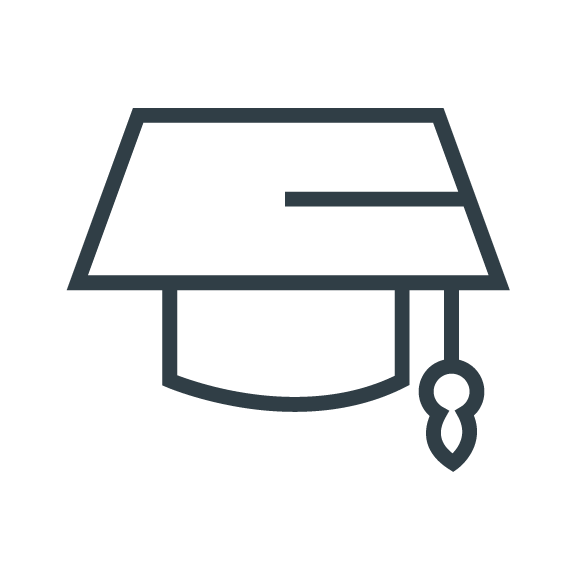 Lineart of mortarboard