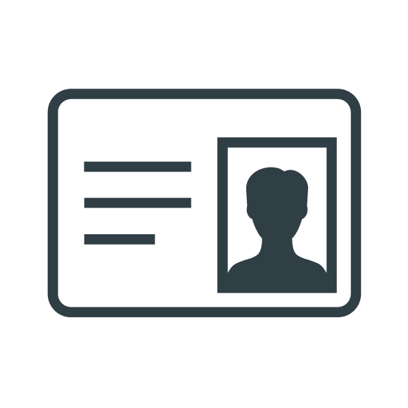 Lineart of identification card