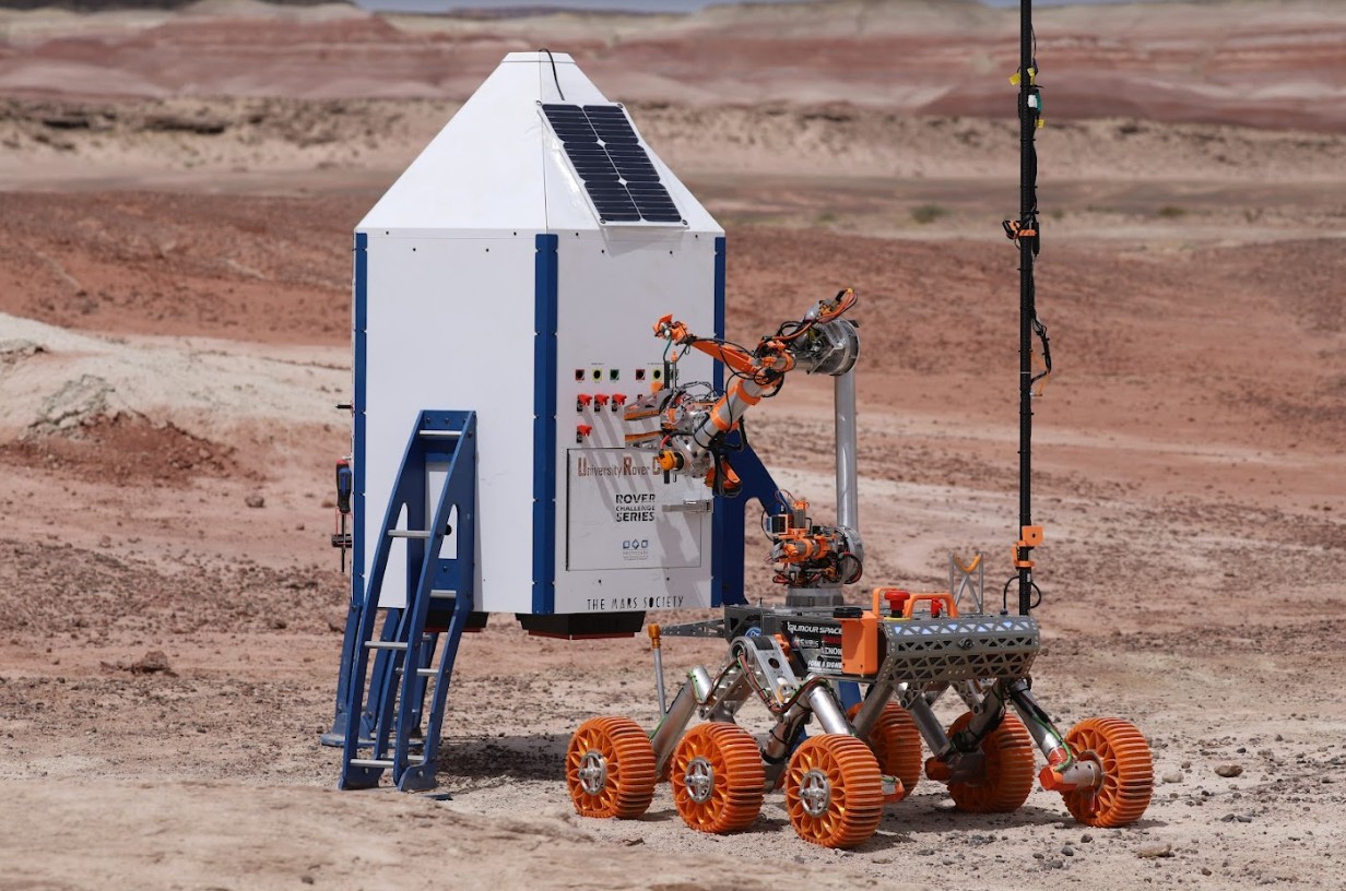 2022 rover design in action at the University Rover Challenge