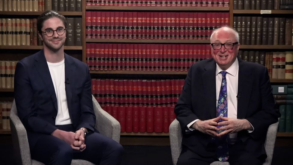 2023 Victorian Rhodes Scholarship winner Harrison Jones and Bryan Horrigan, Executive Dean, Faculty of Law at Monash University.