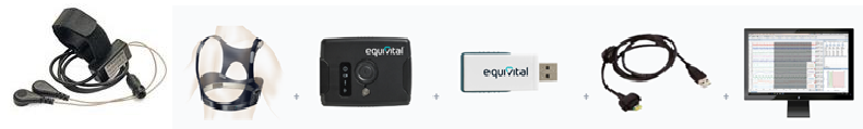 Equivital EQ02+ SEM, Equivital SEM USB Lead, Equivital Bluetooth Dongle, Equivital GSR Sensor, Equivital B6 Sensor Belt