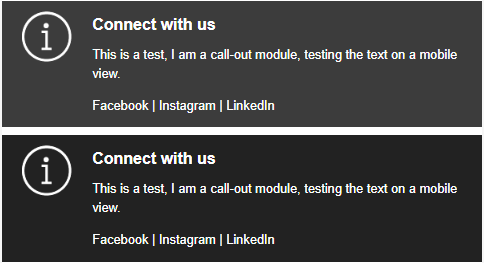 Contact us and specific area social media examples