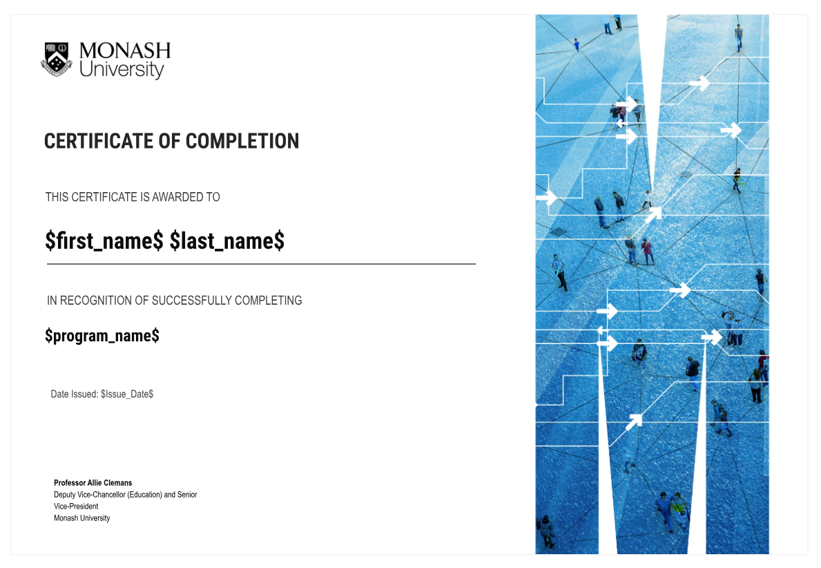 Certificate of completion