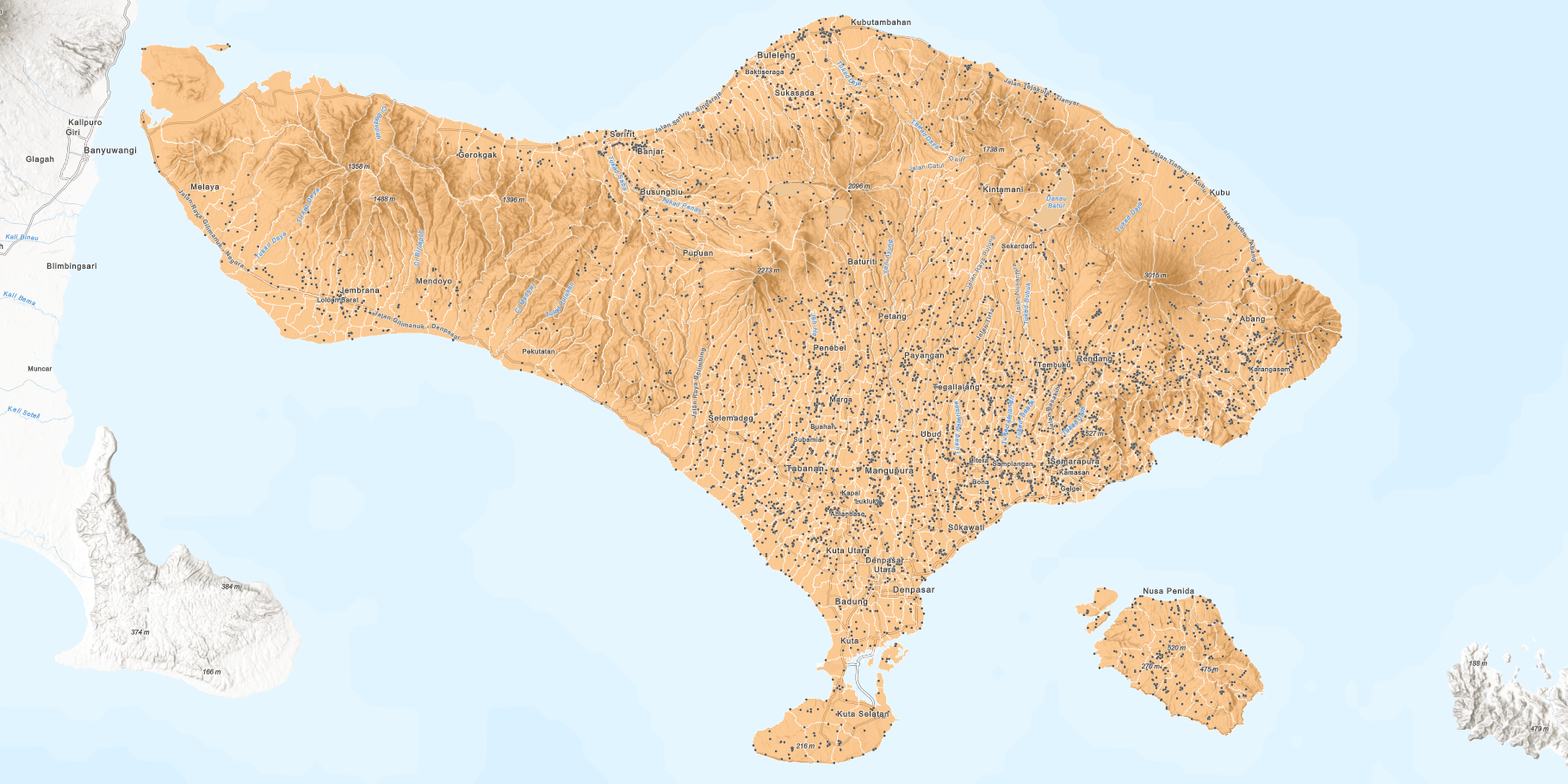 Bali map