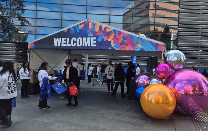 Entrance marquee at Caulfield Open Day