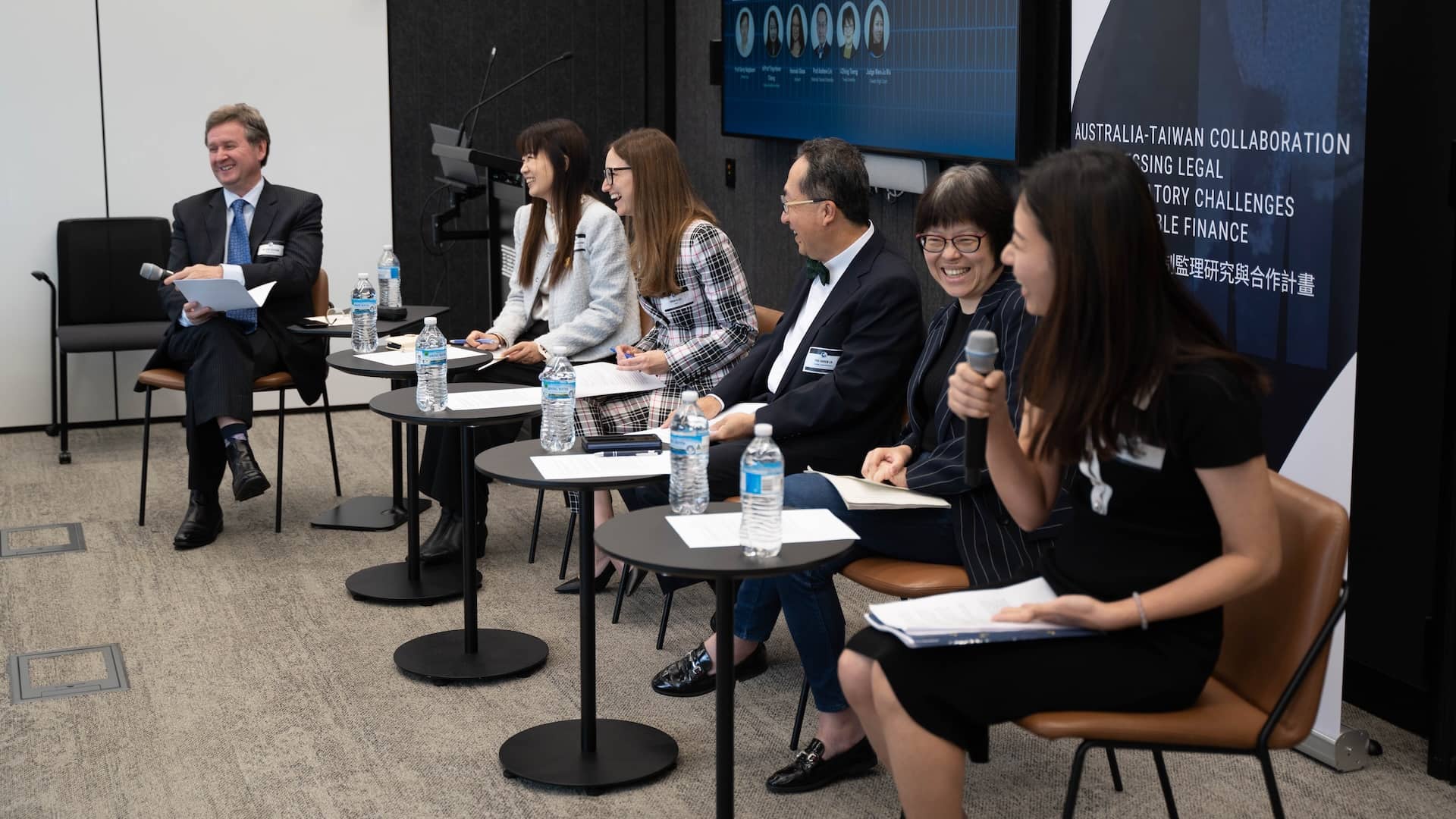 From Left to Right: Professor Gerry Nagtzaam (Moderator), Associate Professor Ting-Hsien Cheng (National Central University), Hannah Glass (Special Counsel, Ashurst), Professor Andrew Lin (National Taiwan University), I-Ching Tseng (Director, Tseng Consulting), Judge Wen-Ju Wu (Taiwan High Court).