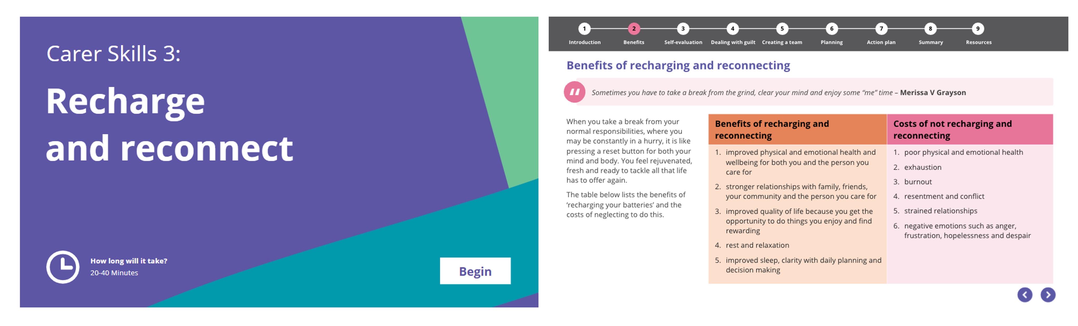 Carer skills 3-Recharge and reconnect