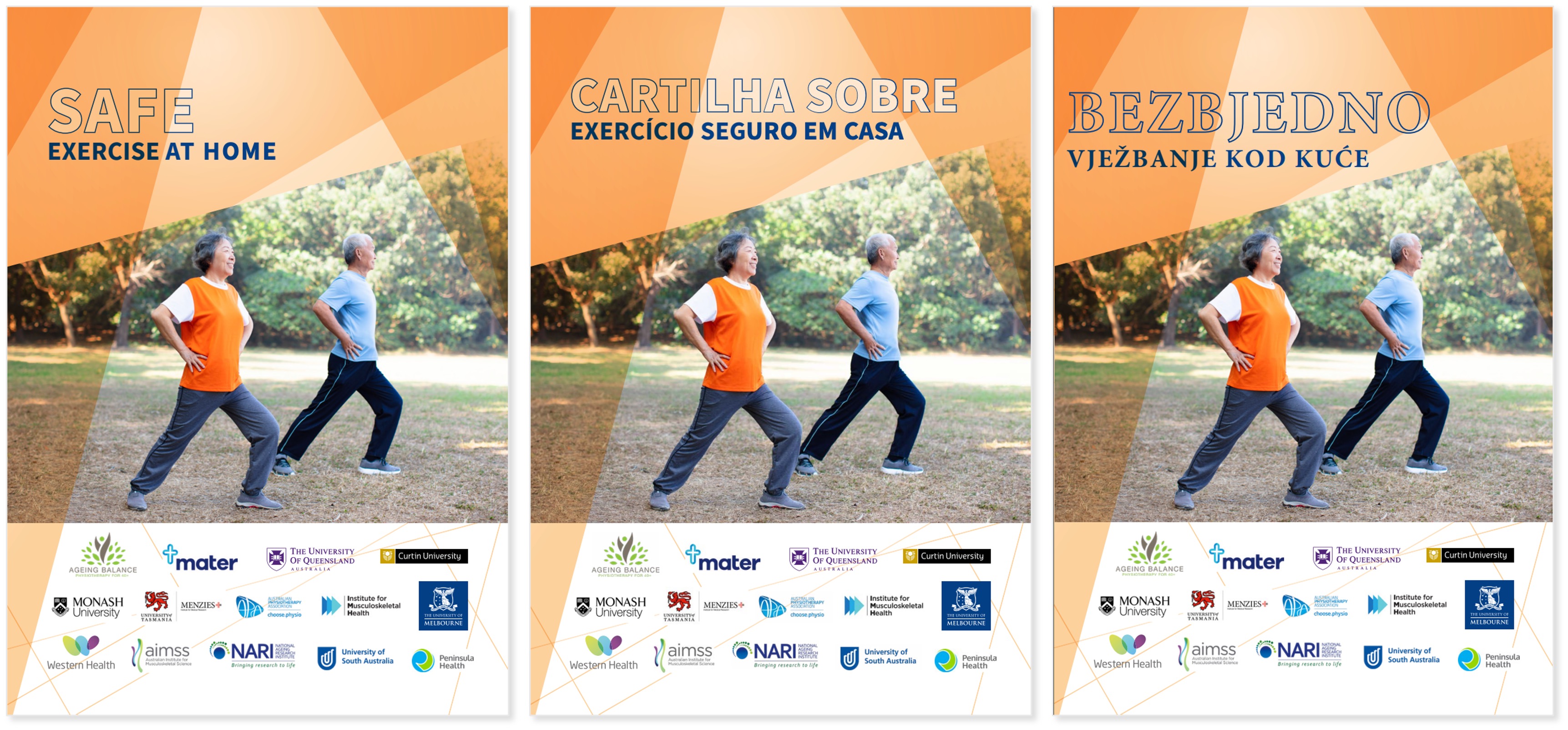Safe exercise at home-Booklet covers