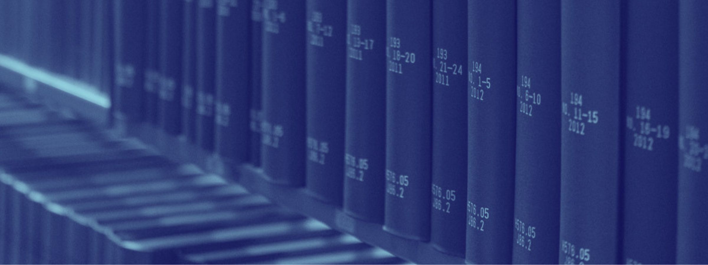 Close up of books at the Hargrave-Andrew Library on Clayton campus