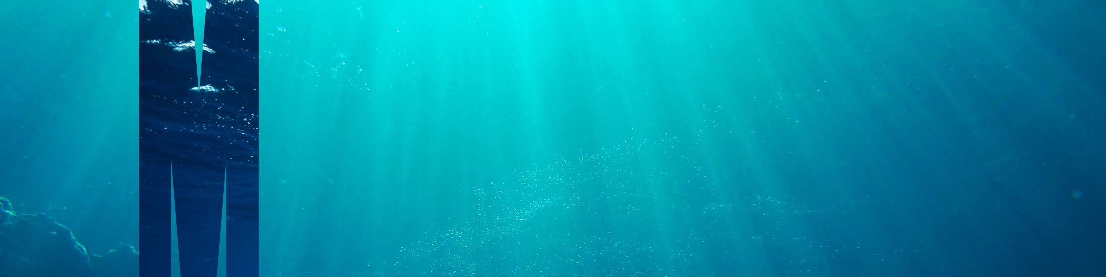 Underwater ocean shallow waters blue