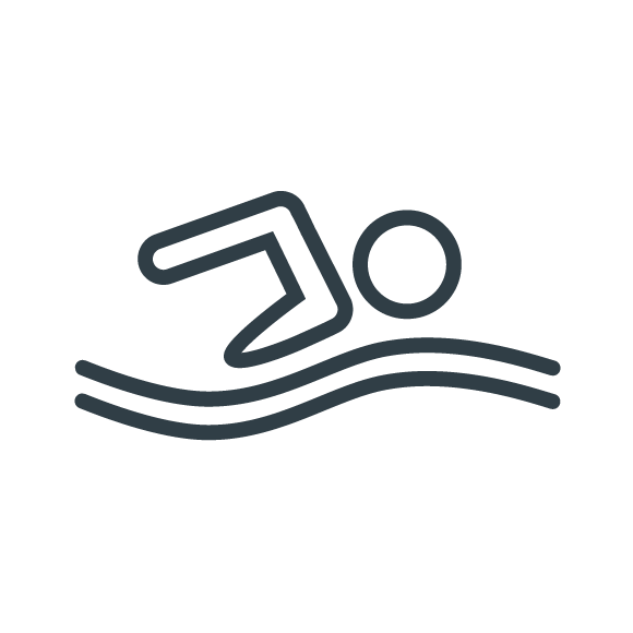 Lineart of person swimming