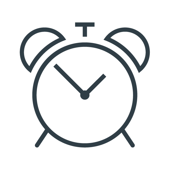 Lineart of alarm clock