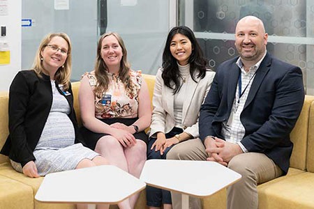 Prof Basia Diug, Prudence Perry, Emily Tran and Prof Dragan Ilic