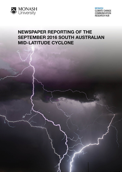 Newspaper reporting of the September 2016 South Australian mid-latitude cyclone