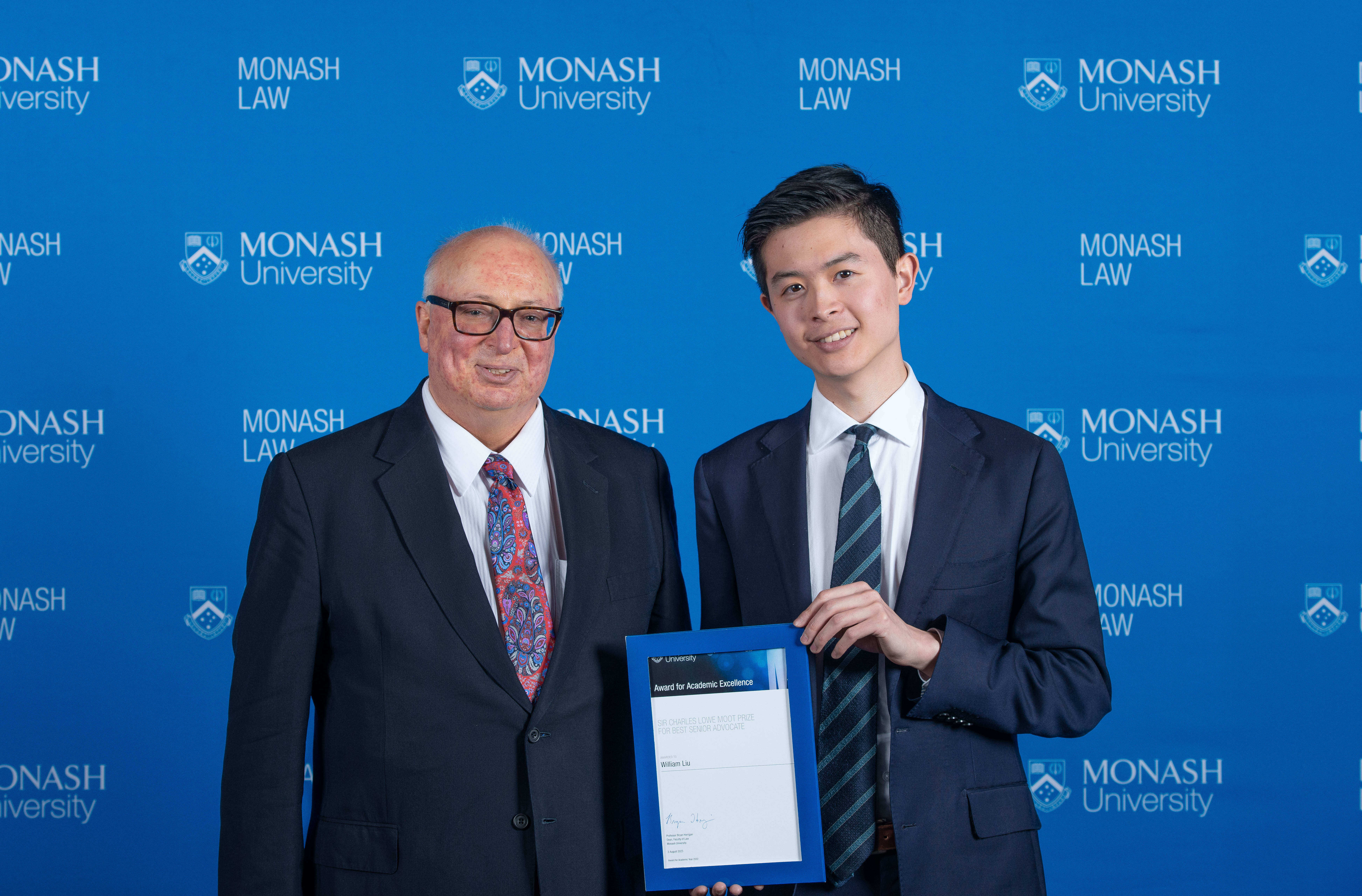 Professor Bryan Horrigan and William Liu