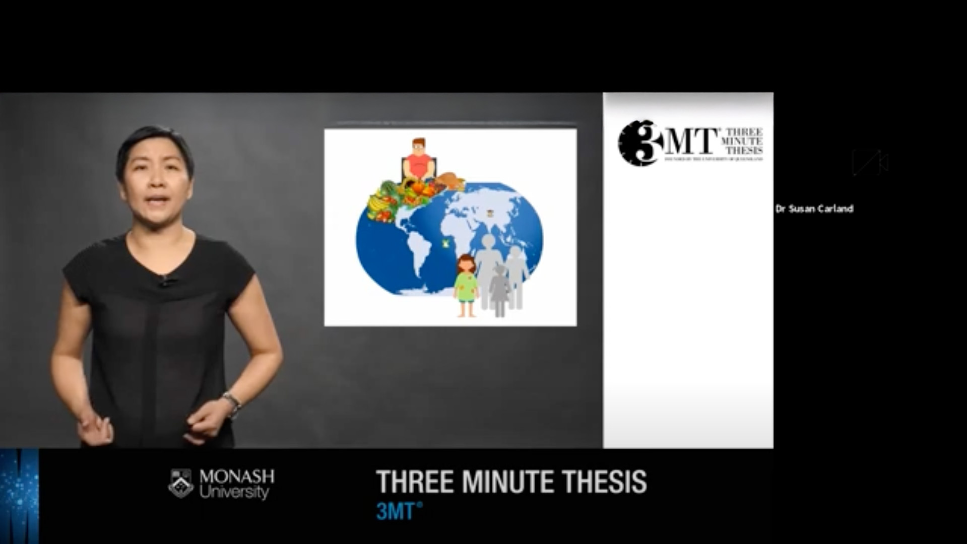 Dr Leavides Domingo-Cabarrubias presenting her 3 Minute Thesis