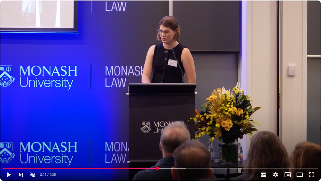 Watch Ellen Searle&rsquo;s acceptance speech for Best Juris Doctor Student.