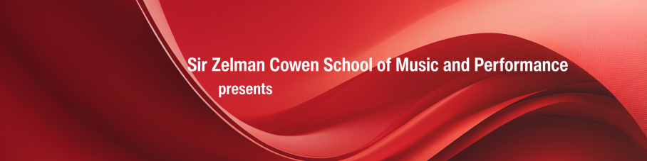 School of Music and Performance presents events banner