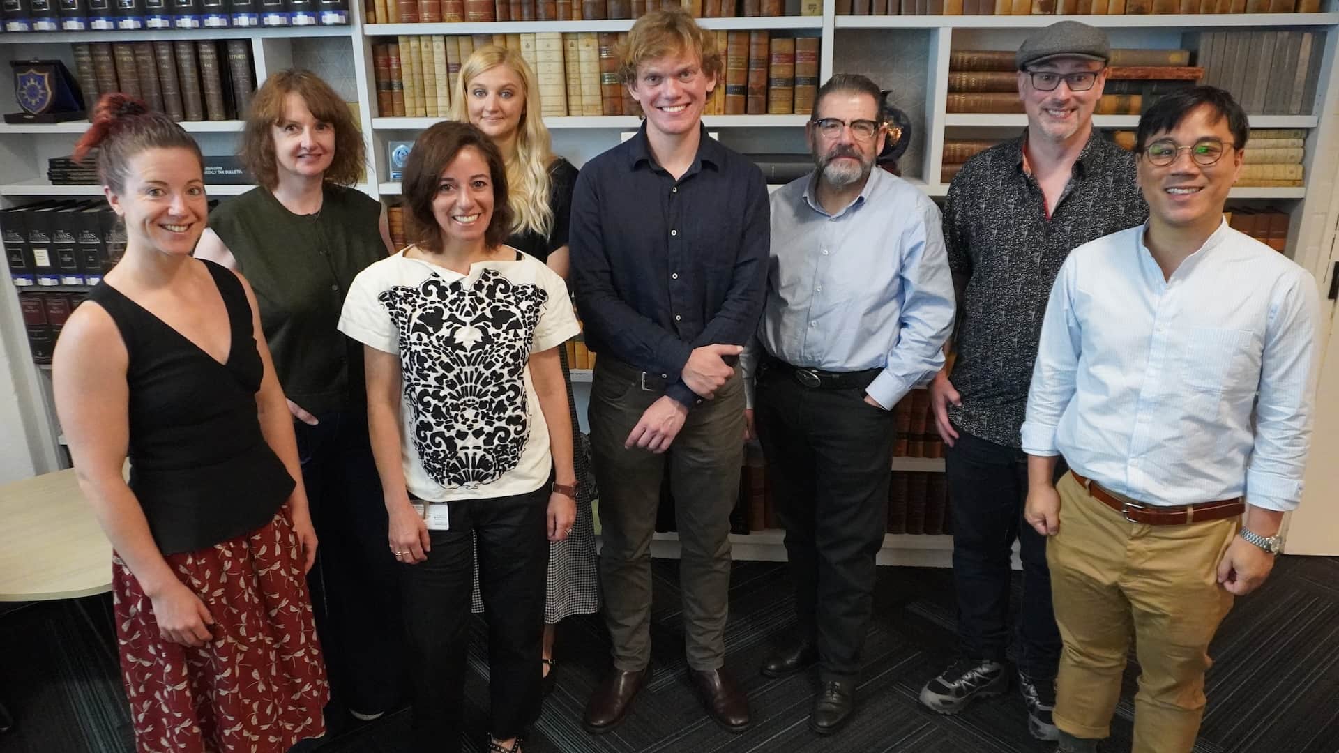 New Monash Law academics Dr Tanita Northcott, Dr Pascale Chifflet, Dr Naomi Burstyner, Dr Karin Frode, Dr Will Moisis, Mr Nicholas Calleja, Dr Lindsay Breach, and Dr Clement Ng.
