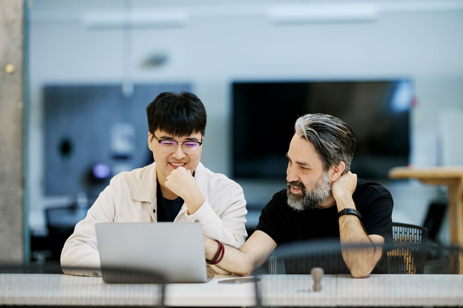 Tutor helping student